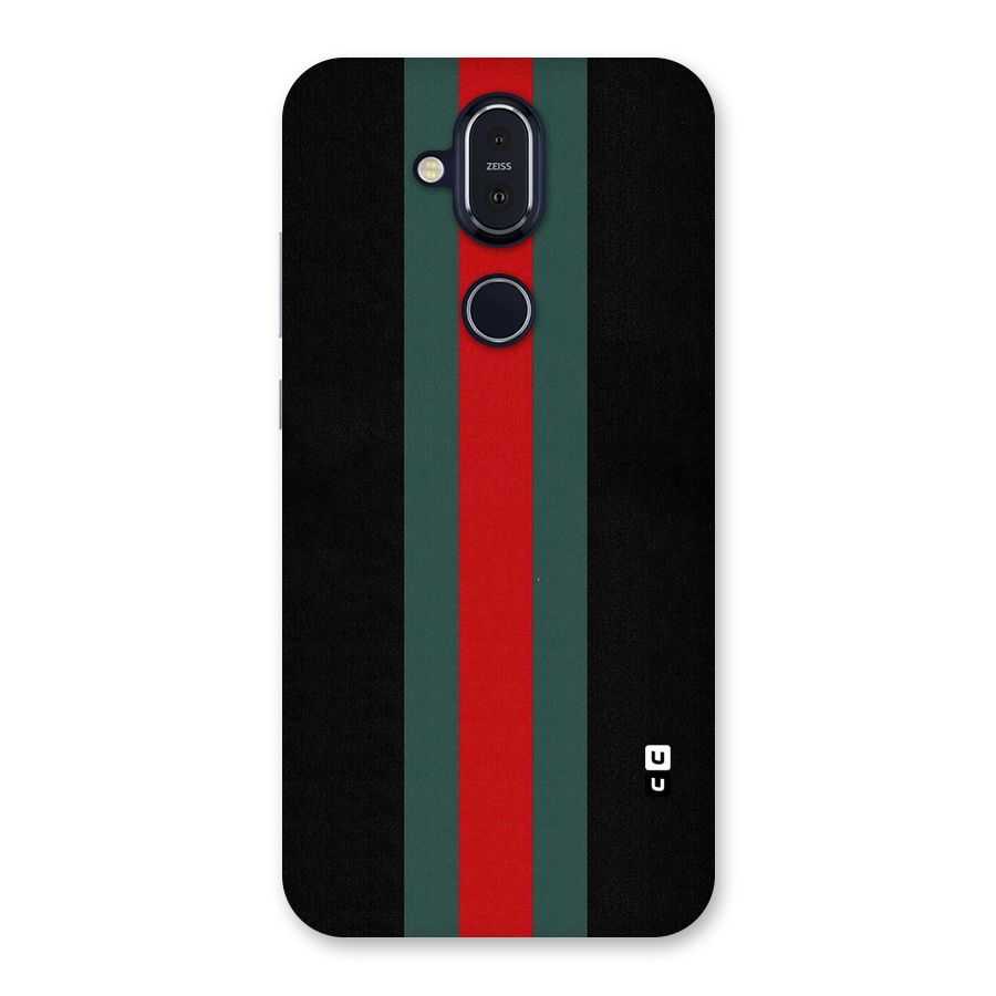 Basic Colored Stripes Back Case for Nokia 8.1