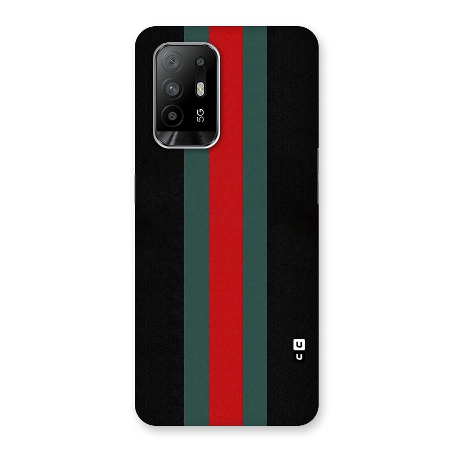 Basic Colored Stripes Back Case for Oppo F19 Pro Plus 5G