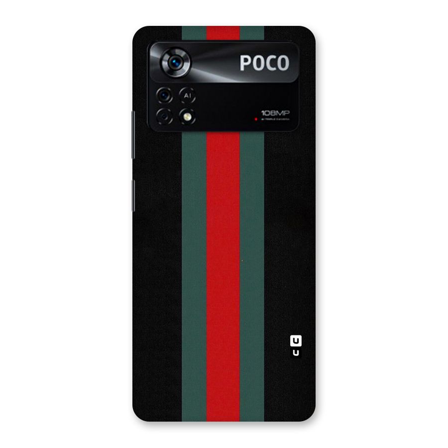 Basic Colored Stripes Back Case for Poco X4 Pro 5G