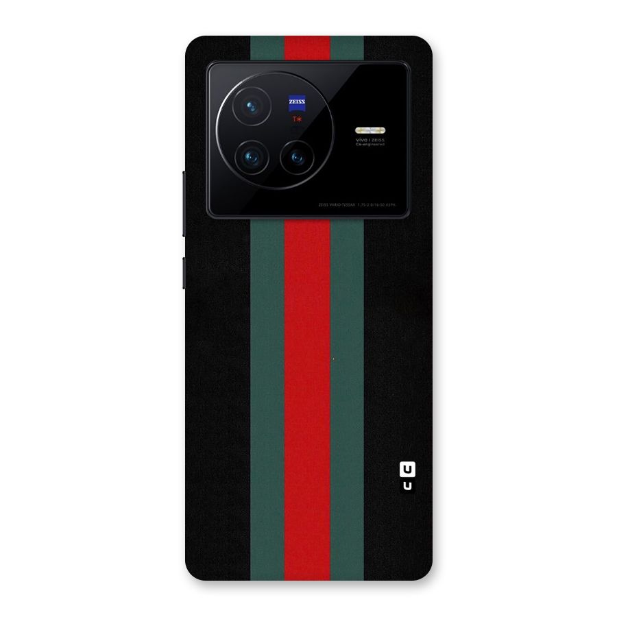 Basic Colored Stripes Back Case for Vivo X80