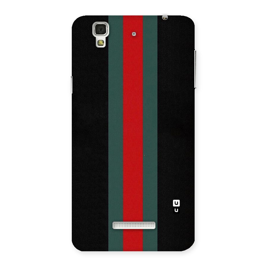 Basic Colored Stripes Back Case for YU Yureka Plus
