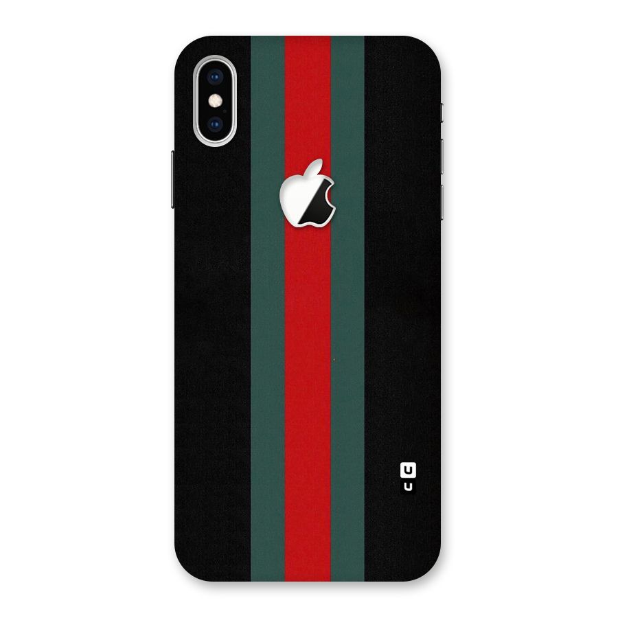 Basic Colored Stripes Back Case for iPhone XS Max Apple Cut