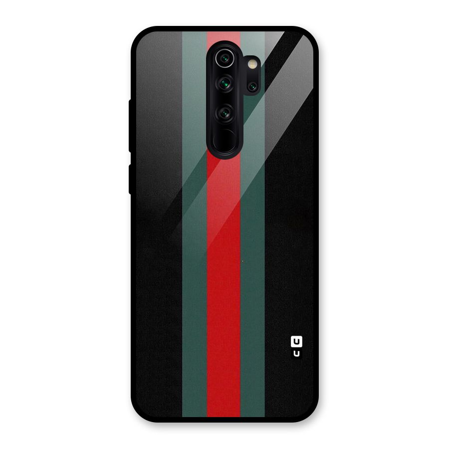 Basic Colored Stripes Glass Back Case for Redmi Note 8 Pro