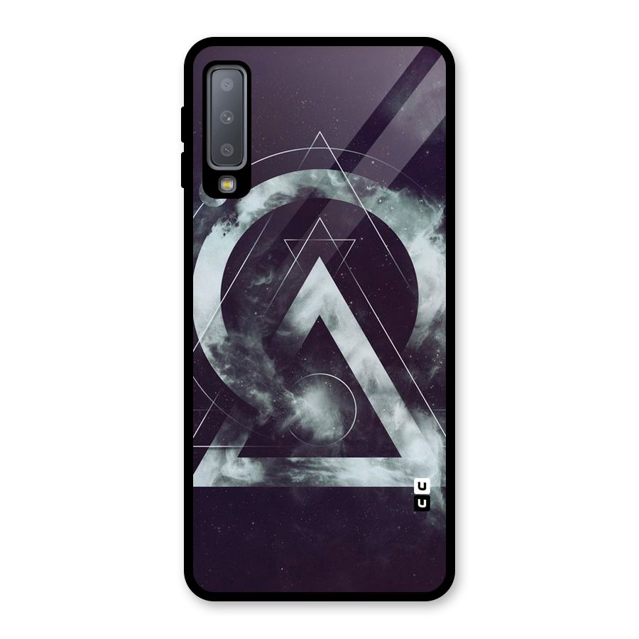 Basic Galaxy Shape Glass Back Case for Galaxy A7 (2018)