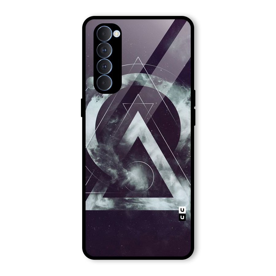Basic Galaxy Shape Glass Back Case for Oppo Reno4 Pro