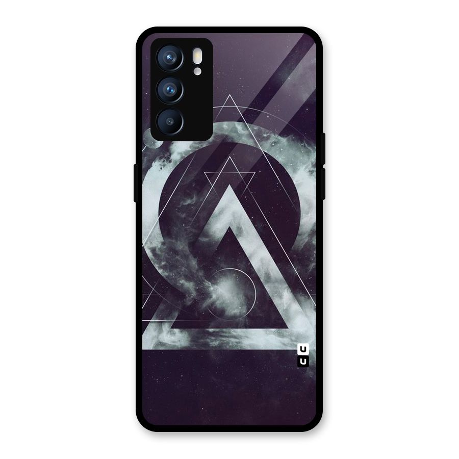 Basic Galaxy Shape Glass Back Case for Oppo Reno6 5G
