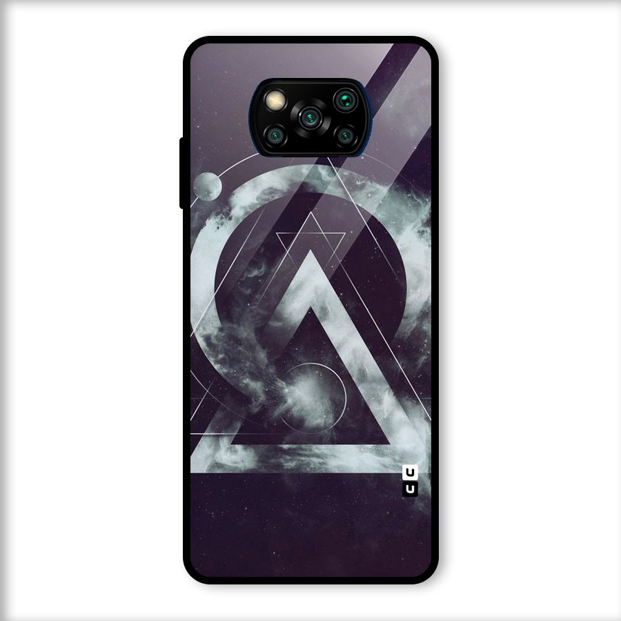 Basic Galaxy Shape Glass Back Case for Poco X3