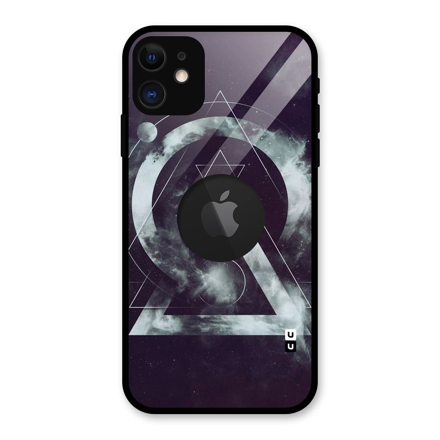 Basic Galaxy Shape Glass Back Case for iPhone 11 Logo Cut