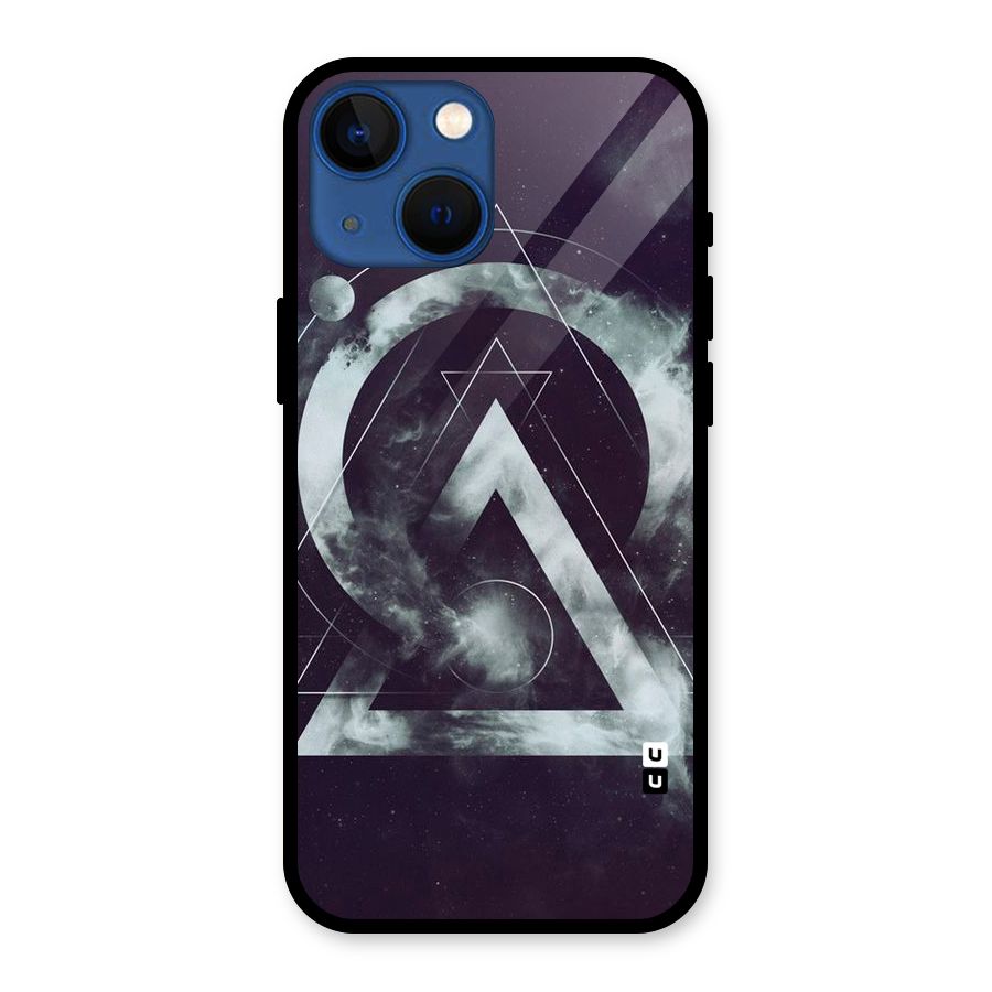 Basic Galaxy Shape Glass Back Case for iPhone 13 Mini