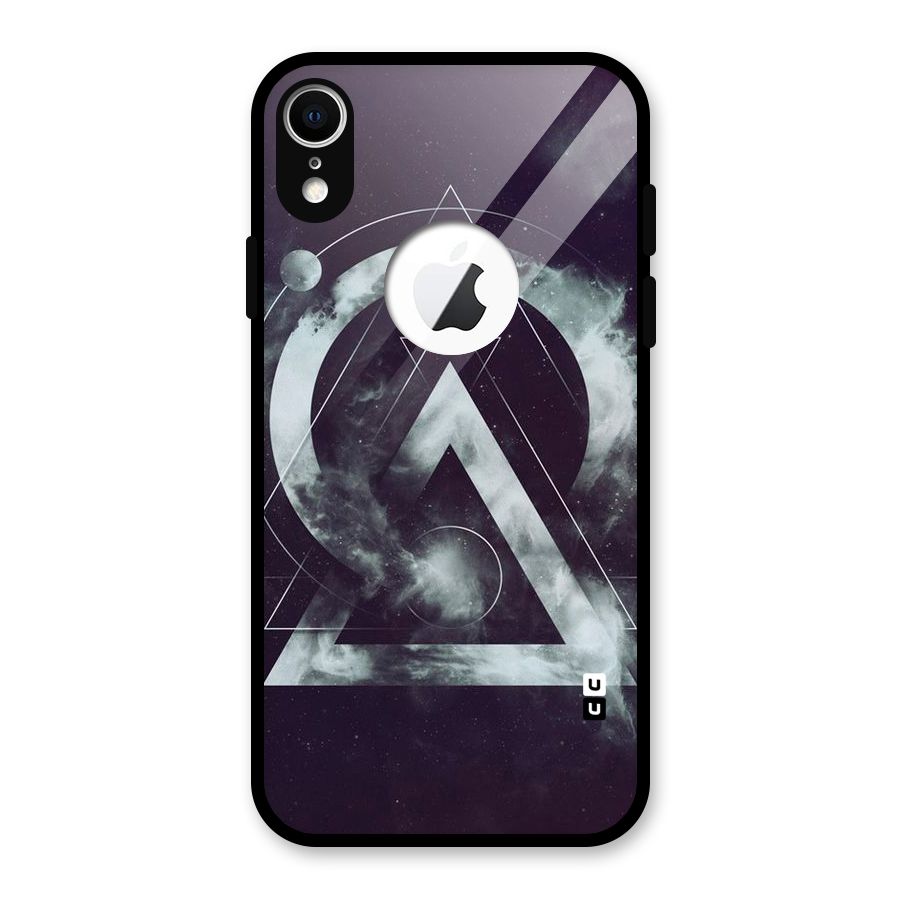 Basic Galaxy Shape Glass Back Case for iPhone XR Logo Cut
