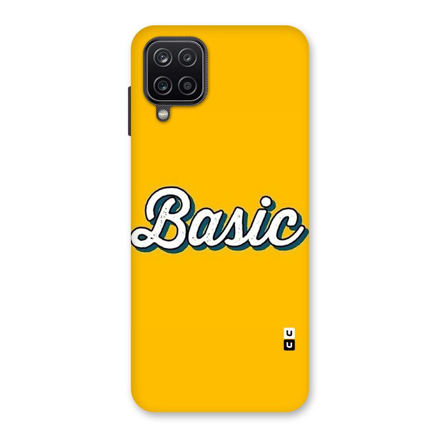 Basic Yellow Back Case for Galaxy A12