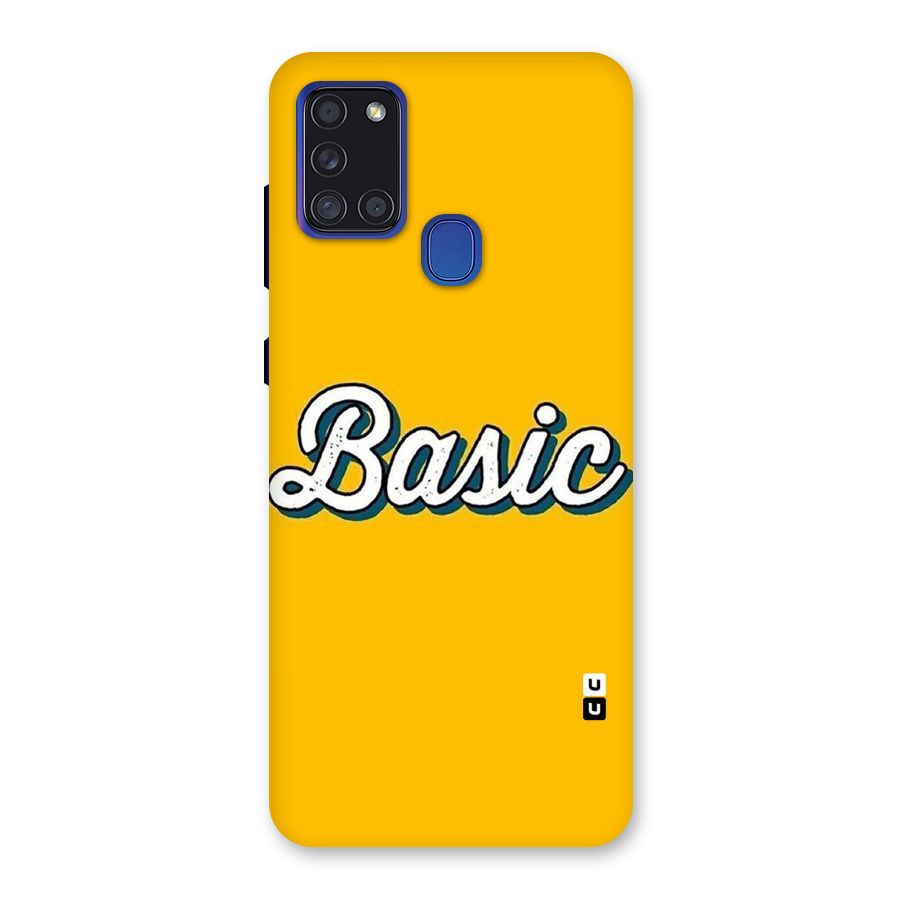 Basic Yellow Back Case for Galaxy A21s