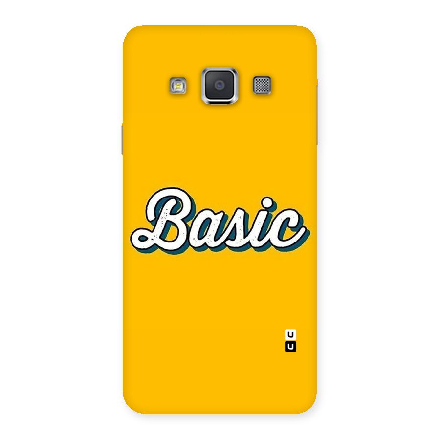 Basic Yellow Back Case for Galaxy A3