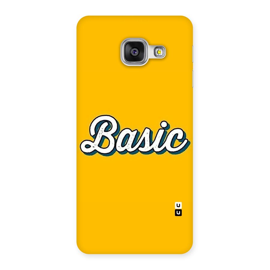 Basic Yellow Back Case for Galaxy A3 2016