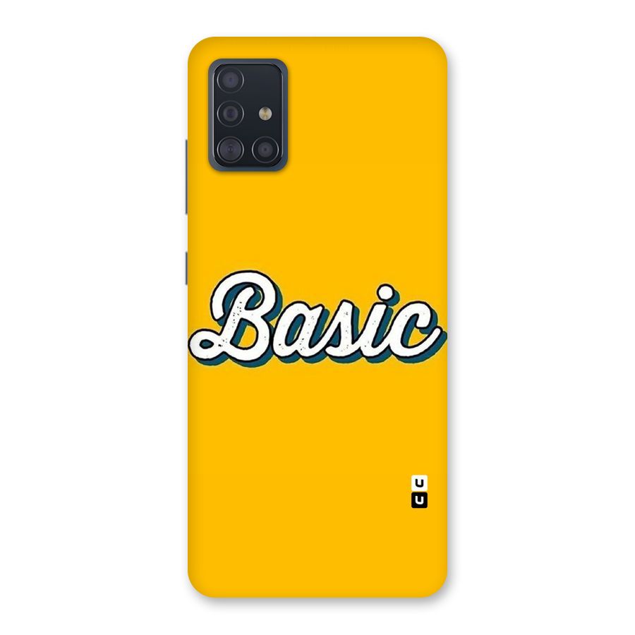 Basic Yellow Back Case for Galaxy A51