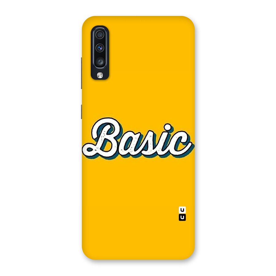 Basic Yellow Back Case for Galaxy A70