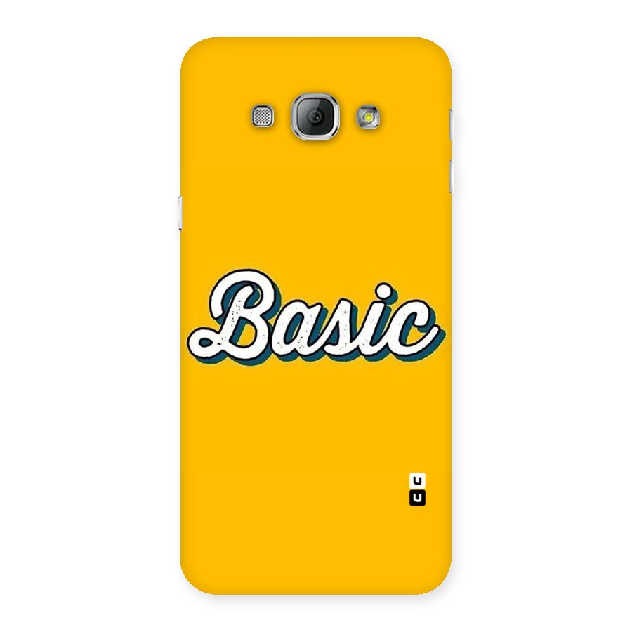 Basic Yellow Back Case for Galaxy A8