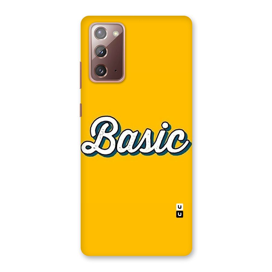 Basic Yellow Back Case for Galaxy Note 20