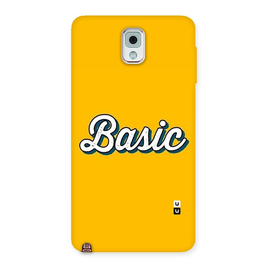 Basic Yellow Back Case for Galaxy Note 3