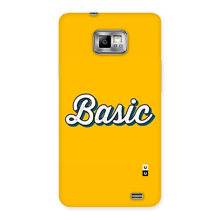 Basic Yellow Back Case for Galaxy S2