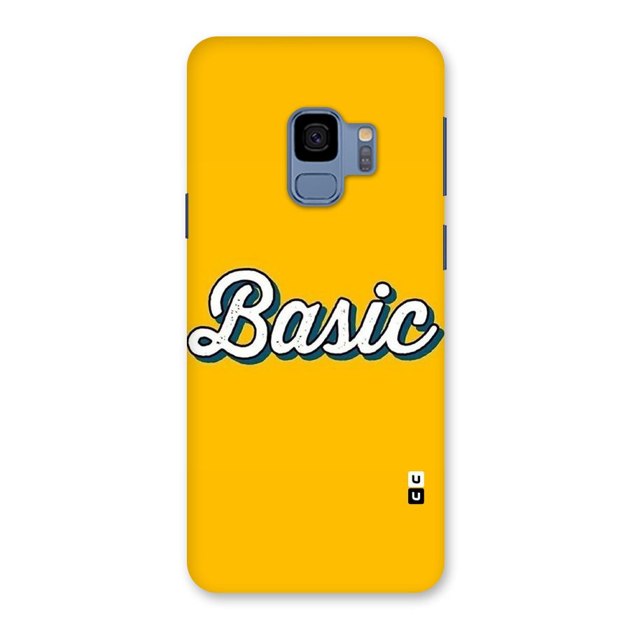 Basic Yellow Back Case for Galaxy S9