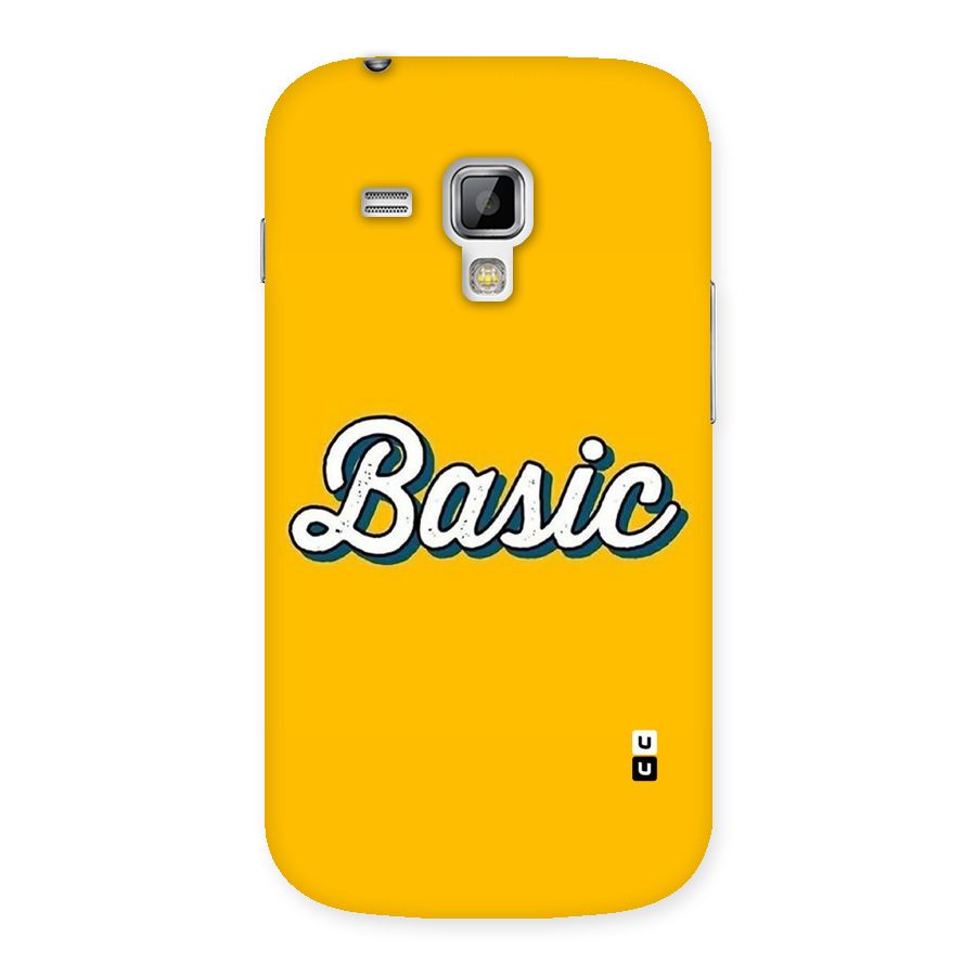 Basic Yellow Back Case for Galaxy S Duos