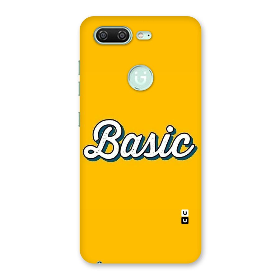 Basic Yellow Back Case for Gionee S10