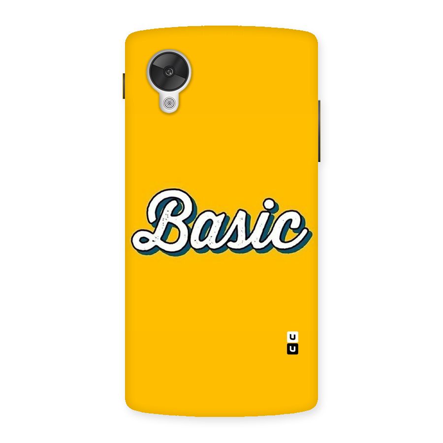 Basic Yellow Back Case for Google Nexsus 5