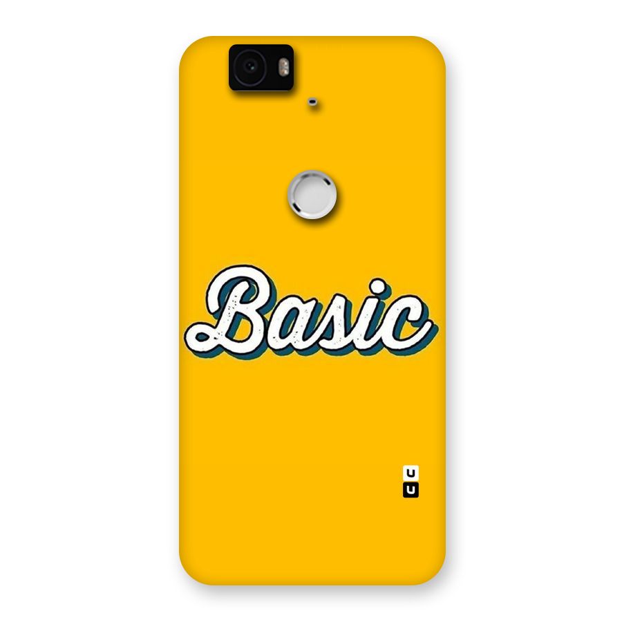 Basic Yellow Back Case for Google Nexus-6P