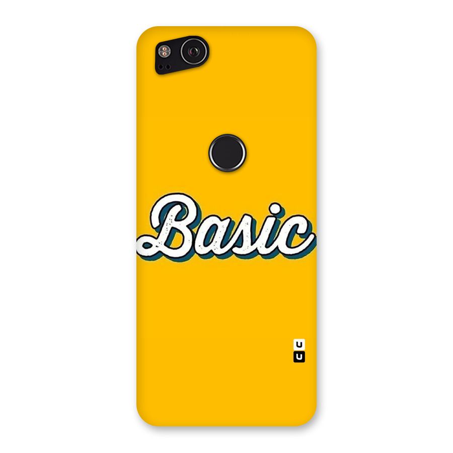 Basic Yellow Back Case for Google Pixel 2
