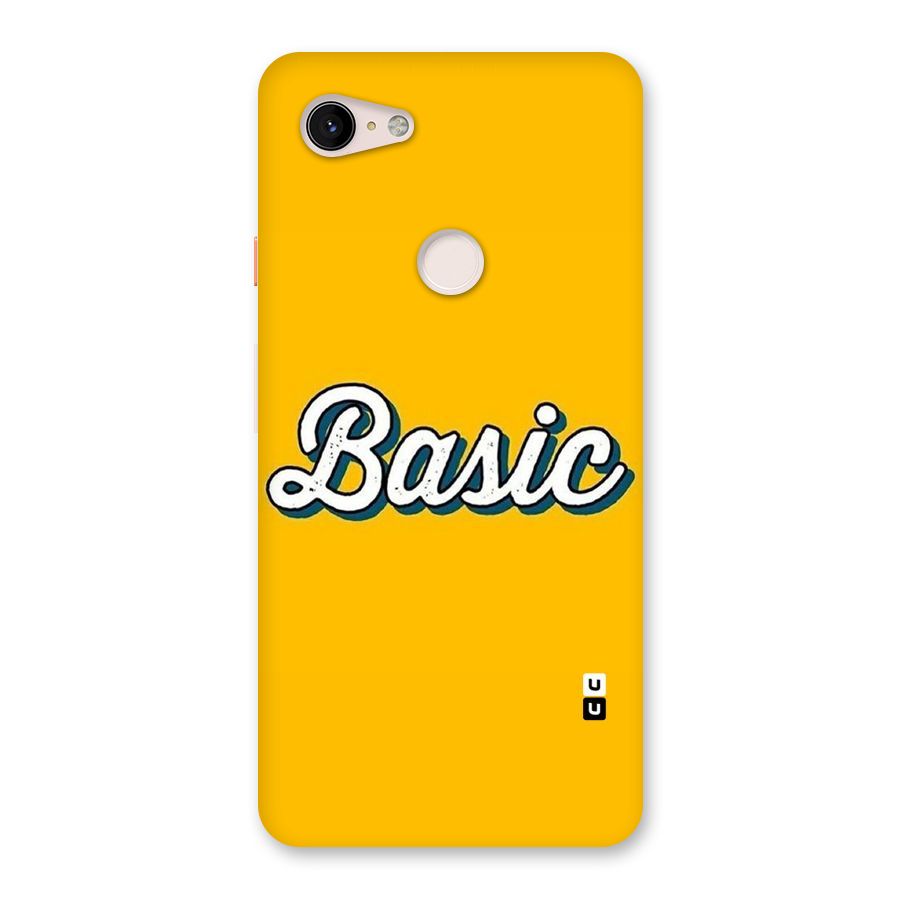 Basic Yellow Back Case for Google Pixel 3 XL