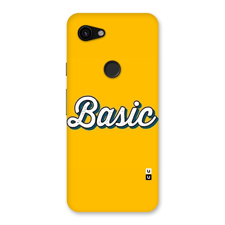 Basic Yellow Back Case for Google Pixel 3a