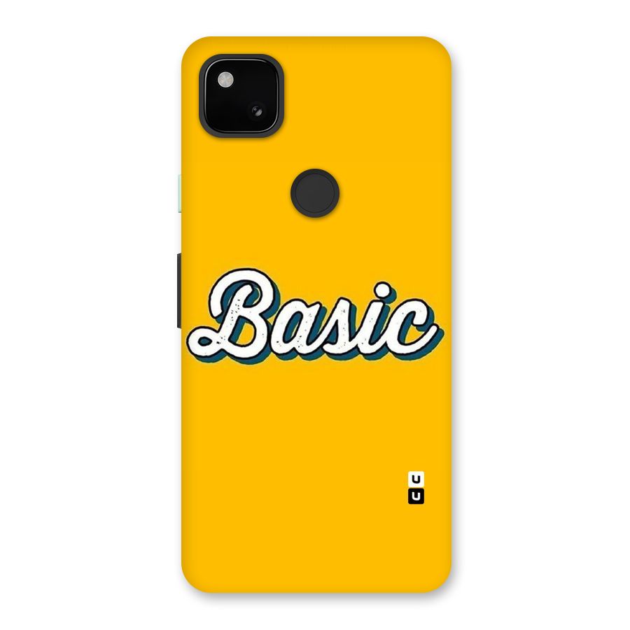 Basic Yellow Back Case for Google Pixel 4a