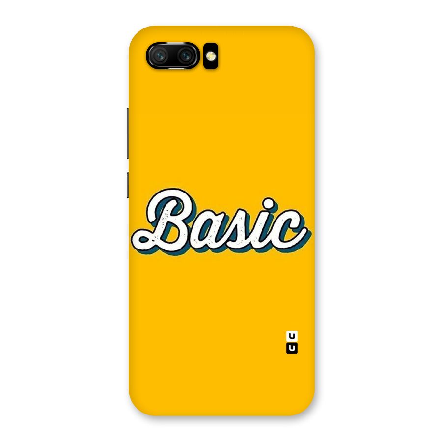 Basic Yellow Back Case for Honor 10