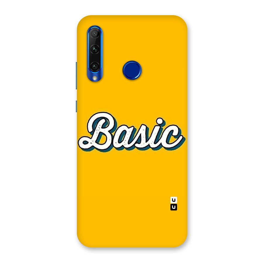Basic Yellow Back Case for Honor 20i
