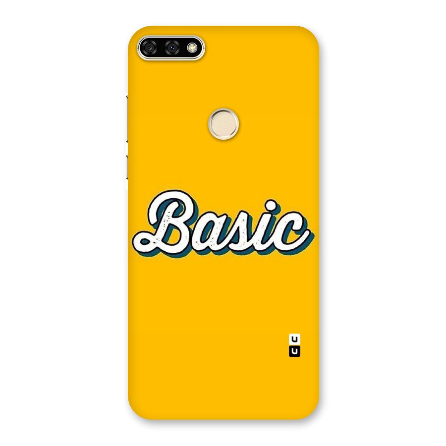 Basic Yellow Back Case for Honor 7A