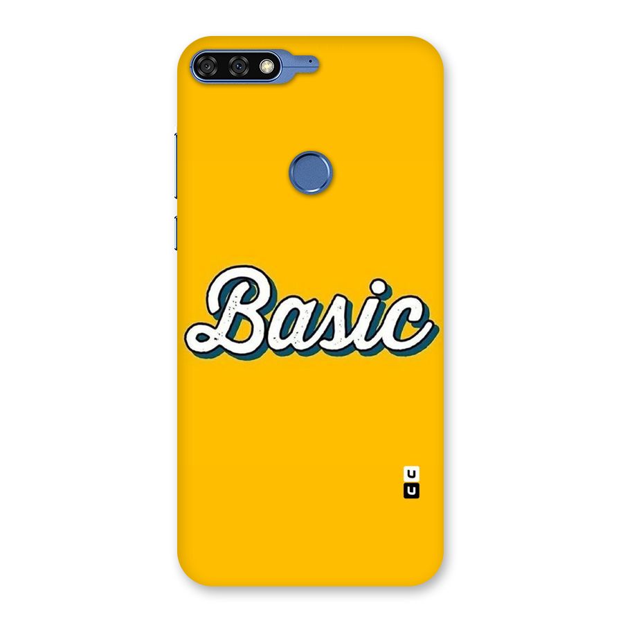 Basic Yellow Back Case for Honor 7C