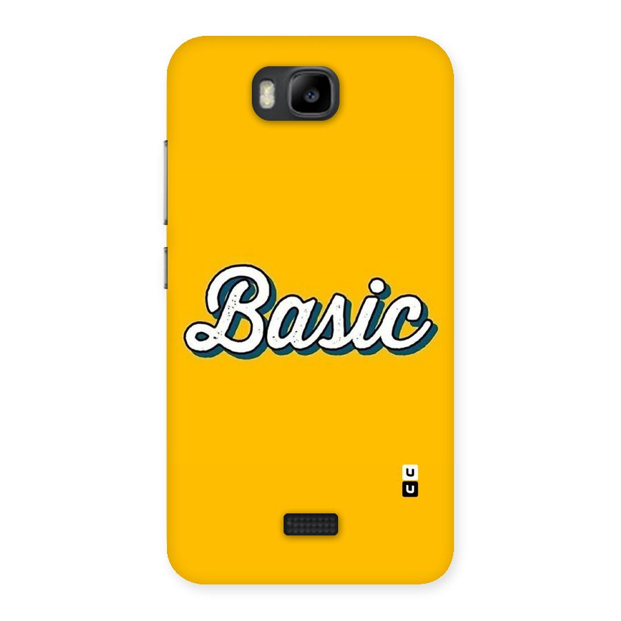 Basic Yellow Back Case for Honor Bee