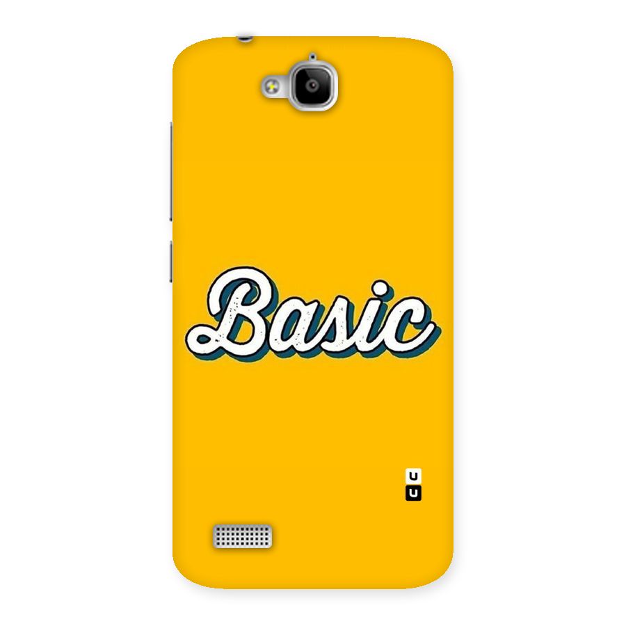 Basic Yellow Back Case for Honor Holly