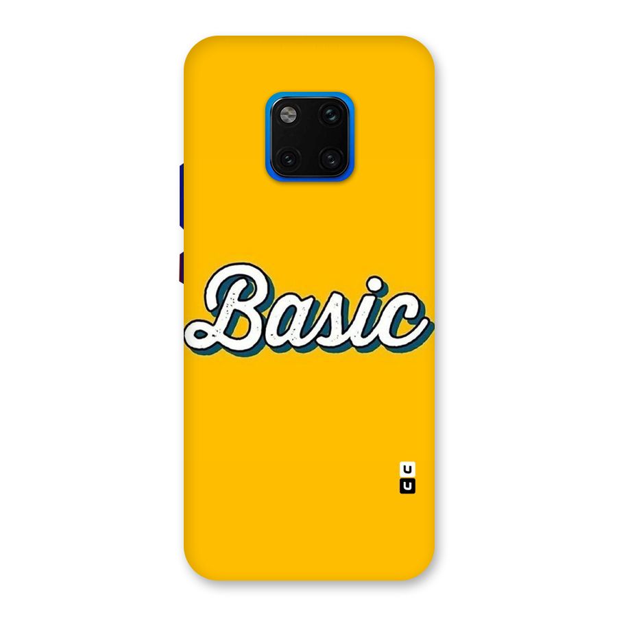 Basic Yellow Back Case for Huawei Mate 20 Pro