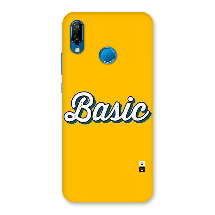 Basic Yellow Back Case for Huawei P20 Lite