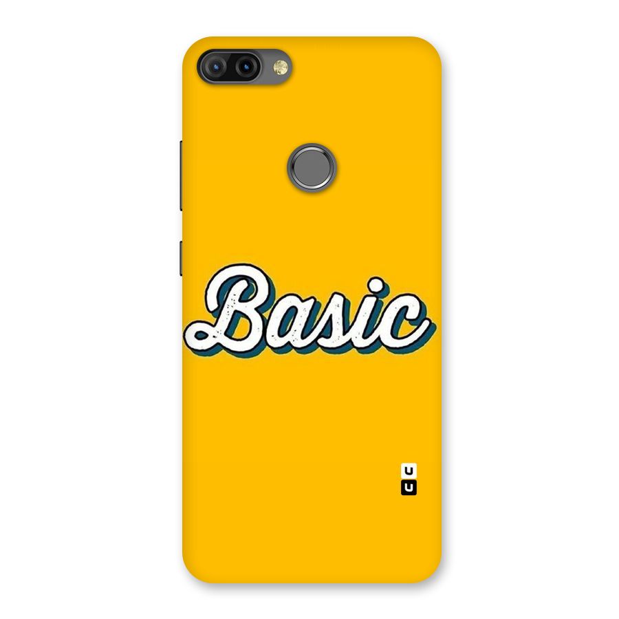 Basic Yellow Back Case for Infinix Hot 6 Pro