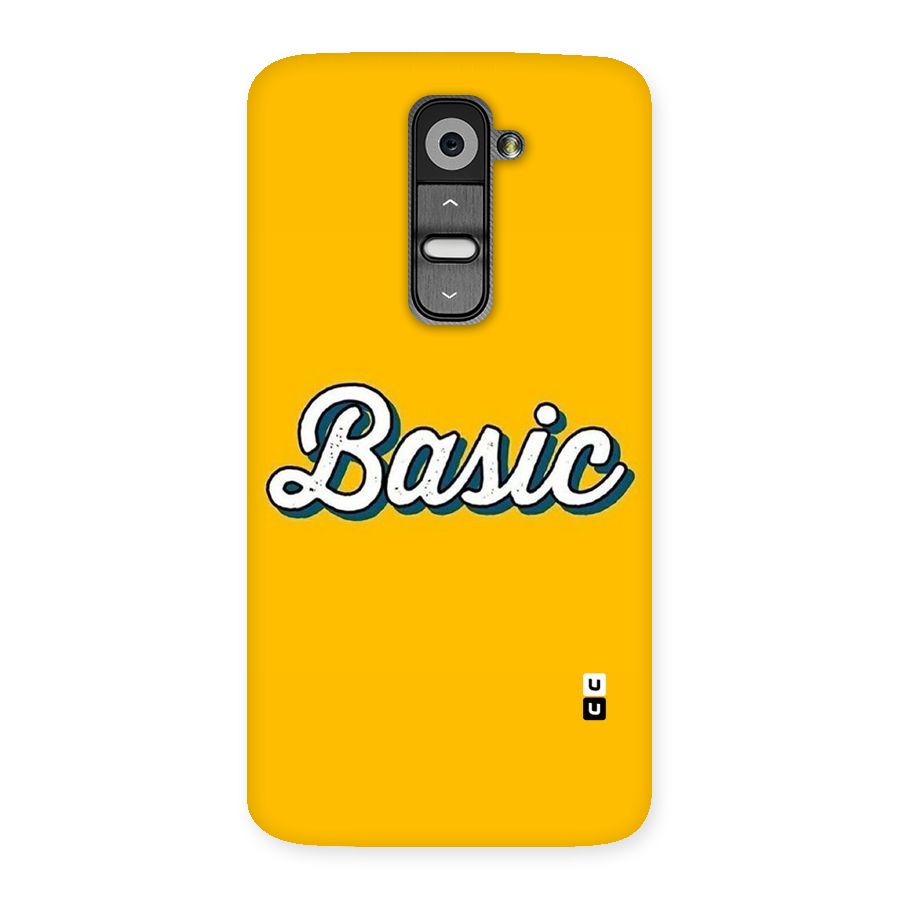 Basic Yellow Back Case for LG G2