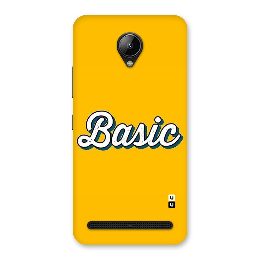 Basic Yellow Back Case for Lenovo C2