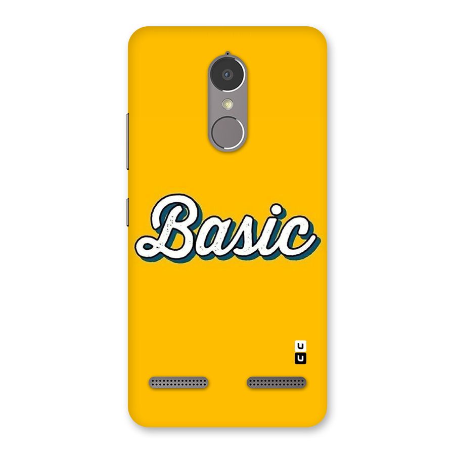 Basic Yellow Back Case for Lenovo K6 Power