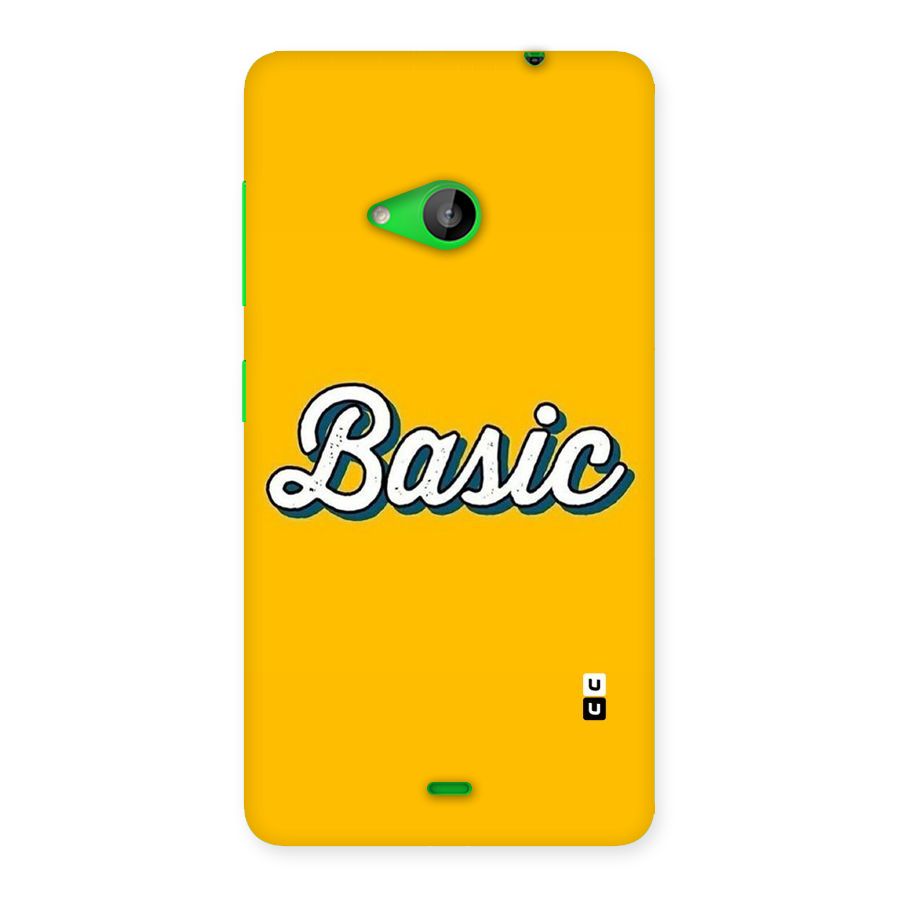 Basic Yellow Back Case for Lumia 535