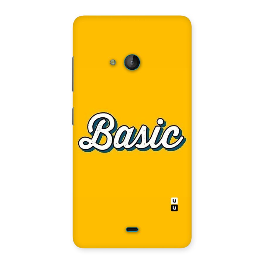 Basic Yellow Back Case for Lumia 540