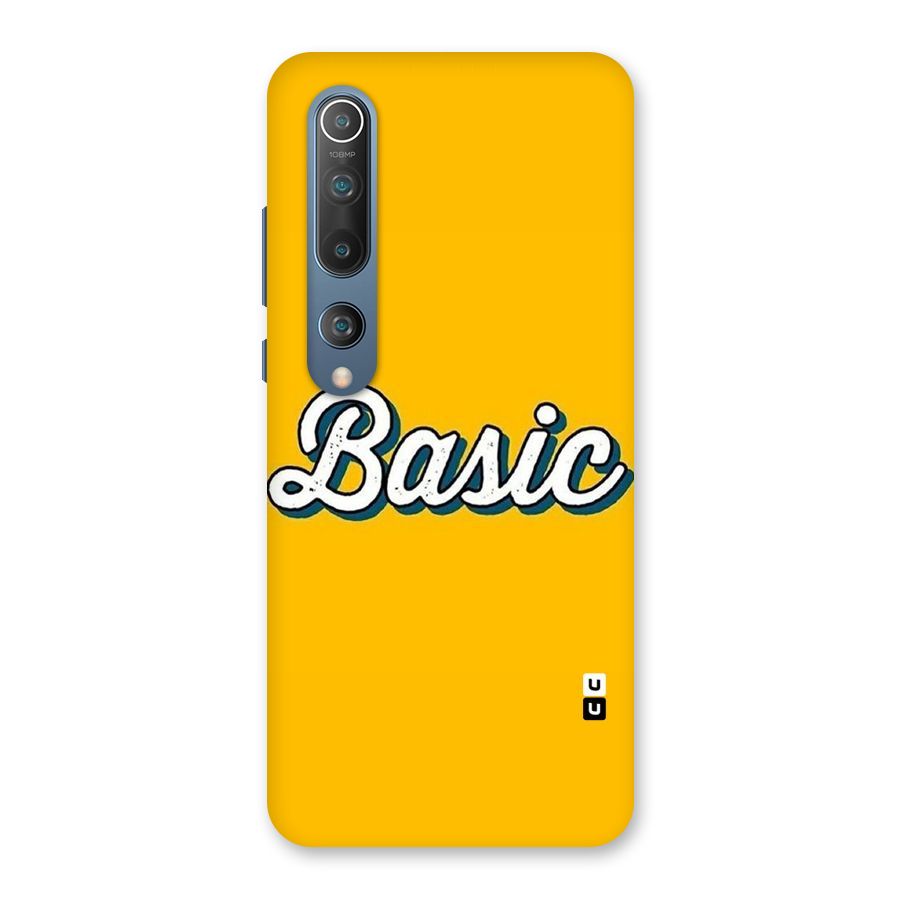 Basic Yellow Back Case for Mi 10