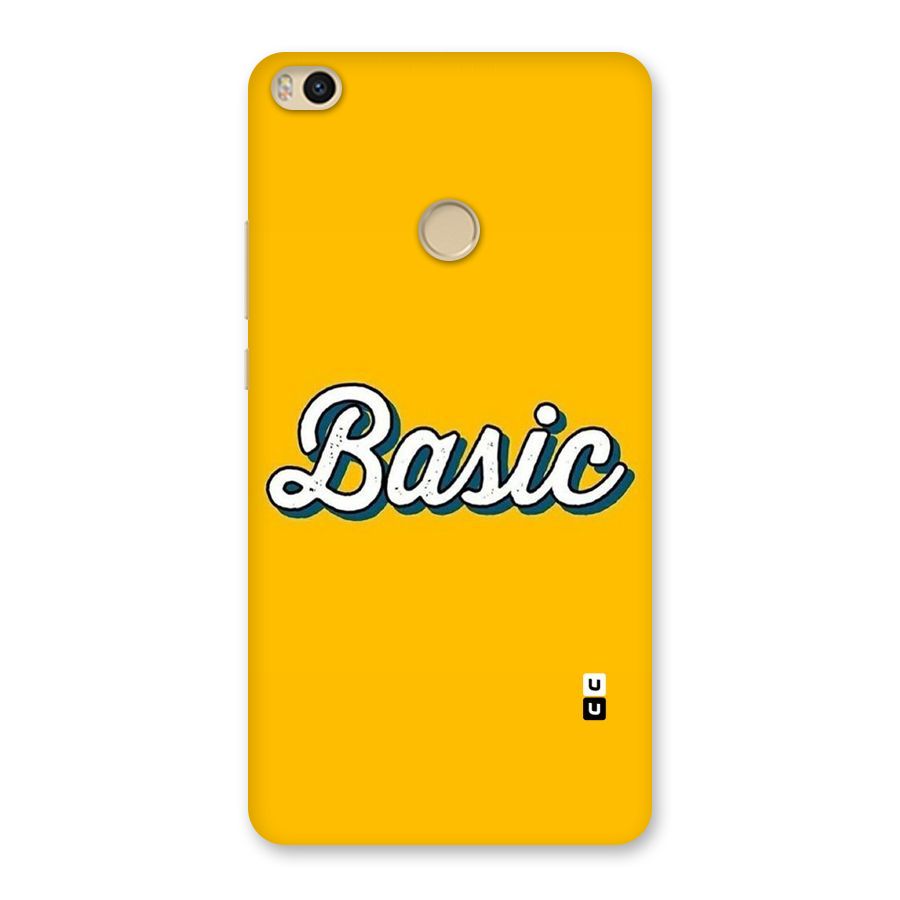 Basic Yellow Back Case for Mi Max 2