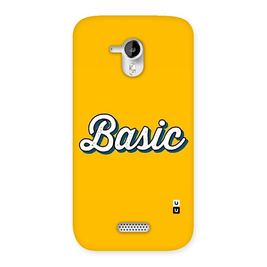 Basic Yellow Back Case for Micromax Canvas HD A116